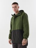 Dwukolorowa parka z kapturem - zielony - CROPP - small1