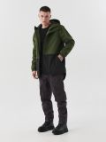 Dwukolorowa parka z kapturem - zielony - CROPP - small2