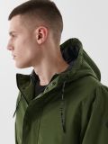 Dwukolorowa parka z kapturem - zielony - CROPP - small3