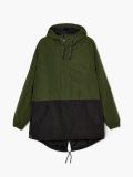 Dwukolorowa parka z kapturem - zielony - CROPP - small5