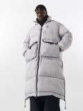 Szary płaszcz oversize z kapturem - jasny szary - CROPP - small7