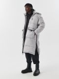 Szary płaszcz oversize z kapturem - jasny szary - CROPP - small1