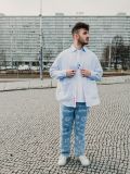 Super baggy farmerke - plavi džins - CROPP - small6