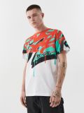 T-shirt z motywem graffiti - biały - CROPP - small2