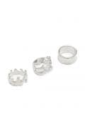 3 pack męskich pierścieni - srebrny - CROPP - small1