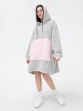 Bluza snuddie z uszami - jasny szary - CROPP - small1