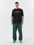 Czarny t-shirt longsleeve z nadrukiem - czarny - CROPP - small2