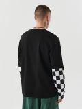 Czarny t-shirt longsleeve z nadrukiem - czarny - CROPP - small4
