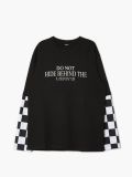 Czarny t-shirt longsleeve z nadrukiem - czarny - CROPP - small5