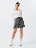 Wzorzysta spódnica z falbaną - czarny - CROPP - small7