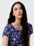 Sukienka w kwiaty z koronką - czarny - CROPP - small2