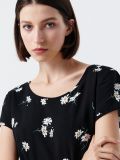 Šaty s květinovým vzorem - černý - CROPP - small2
