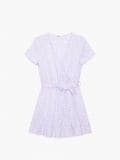 Sukienka z kopertowym dekoltem - fioletowy - CROPP - small4