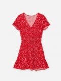 Sukienka z kopertowym dekoltem - czerwony - CROPP - small4