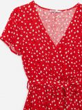 Sukienka z kopertowym dekoltem - czerwony - CROPP - small5