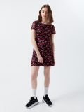 Krátké květované šaty - černý - CROPP - small1