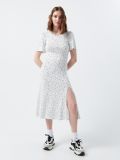 Rochie cu crăpătură laterală - crem - CROPP - small4