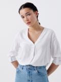 Bluse mit V-Ausschnitt - Weiß - CROPP - small1