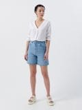 Bluse mit V-Ausschnitt - Weiß - CROPP - small2