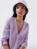 Bluse mit V-Ausschnitt - Lavendel - CROPP - small1