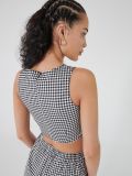 Crop top w kratkę - czarny - CROPP - small3