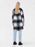 Długi płaszcz w kratę - czarny - CROPP - small3