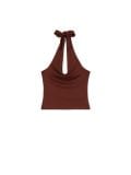 Блузка з зав’язкою - коричневий - CROPP - small2