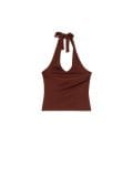Блузка з зав’язкою - коричневий - CROPP - small5