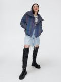 Pikowana kurtka z efektem holo - fioletowy - CROPP - small1