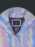 Pikowana kurtka z efektem holo - fioletowy - CROPP - small7