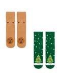 Socken mit Weihnachtsmotiv, 2er-Pack - Mehrfarbig - CROPP - small1