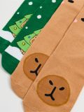 Socken mit Weihnachtsmotiv, 2er-Pack - Mehrfarbig - CROPP - small2
