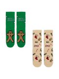 Socken mit Weihnachtsmotiv, 2er-Pack - Grün - CROPP - small1