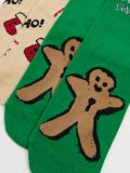 Socken mit Weihnachtsmotiv, 2er-Pack - Grün - CROPP - small2
