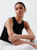 Crop top uni - negru - CROPP - small1