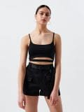 Кроп топ із вирізом - чорний - CROPP - small7