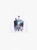 Кроп топ із принтом The Beatles - білий - CROPP - small4