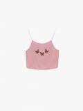 Кроп топ із вишивкою - пастельний рожевий - CROPP - small4