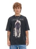 T-shirt nera con stampa - Nero - CROPP - small1