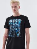 Koszulka z nadrukiem Kiss - czarny - CROPP - small1