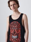 Koszulka tank top  z nadrukiem - czarny - CROPP - small5