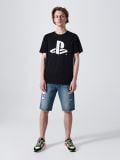 Tričko s potiskem PlayStation - černý - CROPP - small2