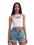 Szorty jeansowe ze zdobieniami - niebieski - CROPP - small2