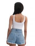 Szorty jeansowe ze zdobieniami - niebieski - CROPP - small3