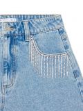 Szorty jeansowe ze zdobieniami - niebieski - CROPP - small6