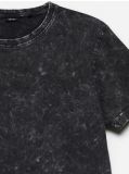 Koszulka z efektem acid wash - czarny - CROPP - small5