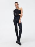 Czarne body na jedno ramię - czarny - CROPP - small1