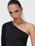 Czarne body na jedno ramię - czarny - CROPP - small2