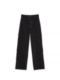 Czarne jeansy straight z kieszeniami cargo - czarny - CROPP - small4