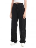 Czarne jeansy straight z kieszeniami cargo - czarny - CROPP - small8